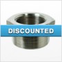 2 1/2" x 1/2" Threaded Hex Bushing, Stainless Steel 304, 150#