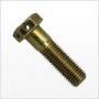 3/8"-16 x 7/8" Drilled Hex Cap Screw, SAE J429 Grade 8, 2 Hole(s), Zinc Plated