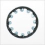 M2 Internal Tooth Lock Washer, Spring Steel, Zinc Plated
