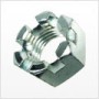 1/4"-20 Slotted Nut, Low Carbon Steel, Zinc Plated