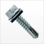 #8-18 x 1/2" Hex Washer Head Self-Drilling Screw w/ Neoprene Washer, Carbon Steel, Zinc Plated