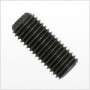 1/2"-13 x 1/2" Knurled Point Socket Set Screw, Alloy Steel, Plain