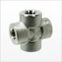 1 1/4" Threaded Cross, Forged Stainless Steel 316, 3000#