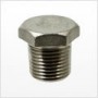 1/2" Hex Pipe Plug, Stainless Steel 304, Threaded, 150#