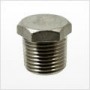 1/4" Hex Pipe Plug, Forged Stainless Steel 316, Threaded, 3000#