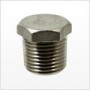 1 1/4" Hex Pipe Plug, Forged Stainless Steel 304, Threaded, 3000#