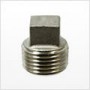 2 1/2" Square Pipe Plug, Stainless Steel 316, Threaded, 150#, MSS-SP-114