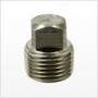 1 1/4" Square Pipe Plug, Forged Stainless Steel 304, Threaded, 3000#