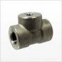 3/8" x 1/4" Threaded Reducing Tee, Forged Stainless Steel 304, 3000#