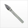 1/8" Miniature Carbide Bur, Pointed Tree Shape, SG-44L3, Double Cut